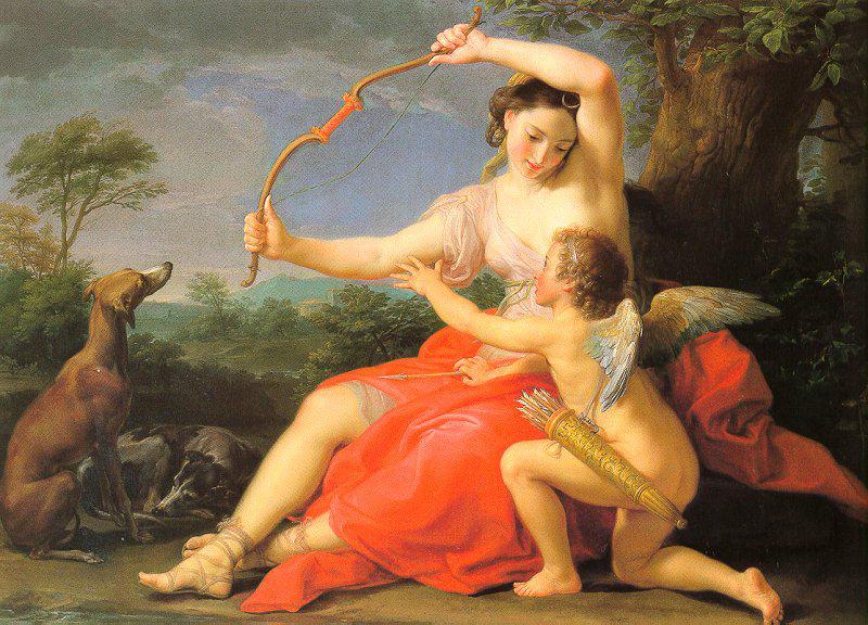 Pompeo Batoni Diana and Cupid oil painting picture